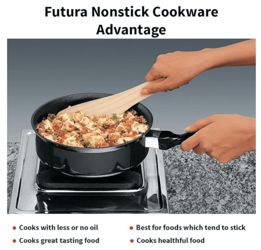 Hawkins Futura Nonstick Curry Pan (Saute Pan) 3.25 L, 24 cm, 3.25 mm (Black) - Image 4
